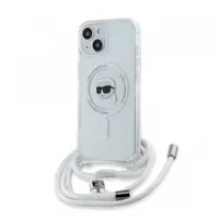 Husa MagSafe pentru Apple iPhone 15, Karl Lagerfeld, IML Crossbody Karl's Head, Transparenta