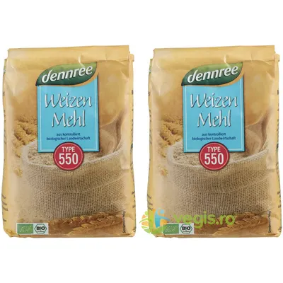 Pachet Faina Alba de Grau tip 550 Ecologica/Bio 1kg+1kg