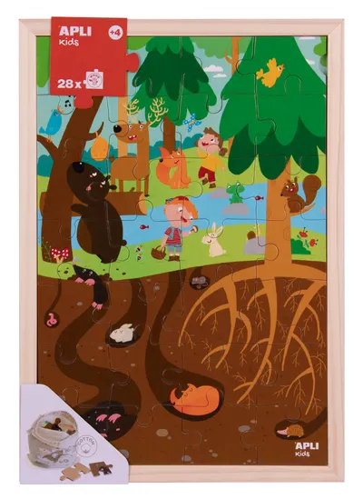 Puzzle cu 28 de piese din lemn