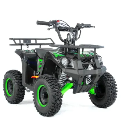 Mini atv XTR M9, roti 6inch, 50cc, 2 timpi, pornire electromotor, culoare negru verde