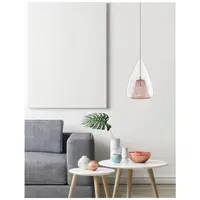 Lampa suspendata HUGO Crom Aluminiu Sticla clara & Rose Auriu Frame LED G9 1x5 Wat230 Volt IP20 Fara bec