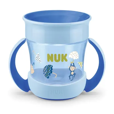 Canuta antivarsare cu manere NUK Mini Magic 160ml 6 luni + Albastra