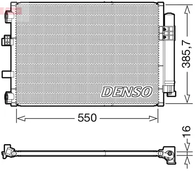 Radiator AC condensator cu uscator potrivit FORD C-MAX II, FOCUS III, GRAND C-MAX 1.0 1.6 1.6D 07.10