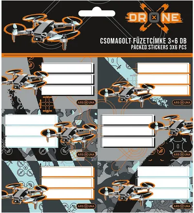 Etichete școlare Ars Una Drone X - 18 bucăți