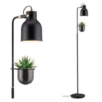 Lampadar Neordic Elric pentru plante, max 1x20W, bec E27, culoare negru/cupru 230V din metal și sticlă