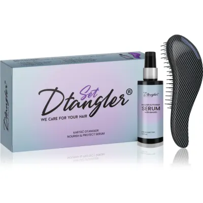Dtangler We Care For Your Hair Set set cadou pentru păr Black Point 2 buc
