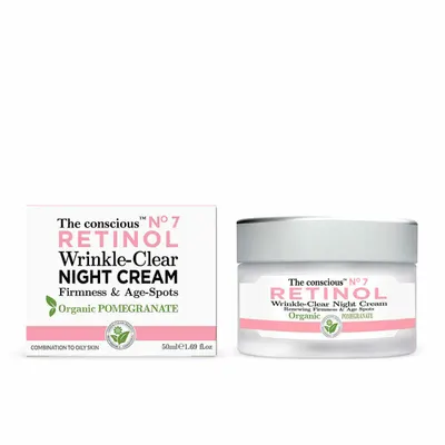 Cremă de noapte, The Conscious, Retinol, rodie, 50 ml