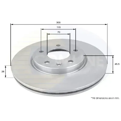 Disc frana COMLINE ADC1153V