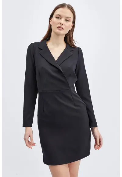 Rochie scurta cambrata - Negru