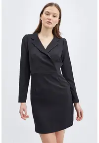 Rochie scurta cambrata - Negru