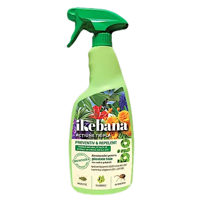 Ikebana Bio 750 ml, actiune tripla, fungicid, insecticid, acaricid - Default Title
