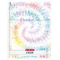 Caiet cu spira A4, 80 file, New Batik Freedom, Herlitz