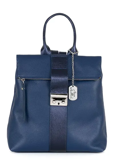 Rucsac de piele Azalea - Albastru indigo