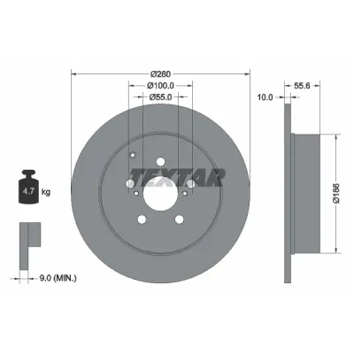 Disc frana TEXTAR 92135703