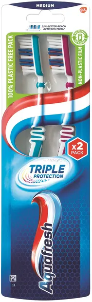 Aquafresh Periuţă de dinţi Triple protection, duo pack