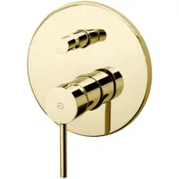 Baterie incastrata cada dus, auriu lucios, FDesign Flusso