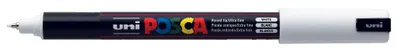 Marker permanent pe baza de apa Uniball Posca - Alb, 0.7 mm