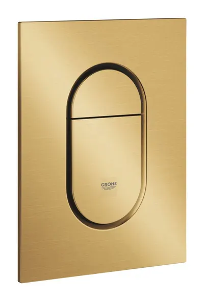 Placa de actionare Grohe Arena Cosmopolitan 37624GN0, marimea S, dubla actionare, 130 x 172 mm, verticala, mat, Cool Sunrise