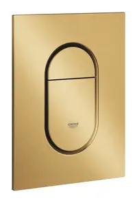 Placa de actionare Grohe Arena Cosmopolitan 37624GN0, marimea S, dubla actionare, 130 x 172 mm, verticala, mat, Cool Sunrise