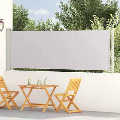 vidaXL Copertină laterală retractabilă de terasă, gri, 117x614 cm