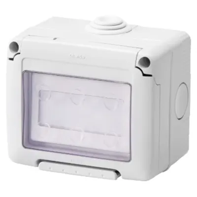 Watertight Enclosure Complete With System Devices - With Intrerupator cu Revenire 1p No 10a - Illuminable Name Plate - Ip55 - Grey Ral 7035