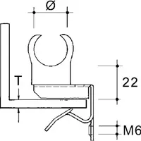 Gheara cu flansa universala cu clema pentru conducte EH814-P15