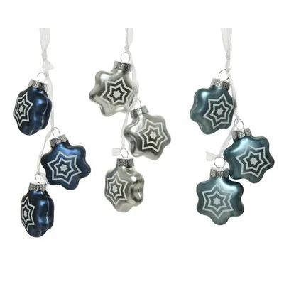 Decoratiune - Three Glass Stars - mai multe culori