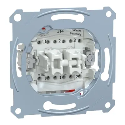 Comutator dublu Doua Directii 1 Pol, Incastrat, 10 A, 250V Ca, Borne fara surub