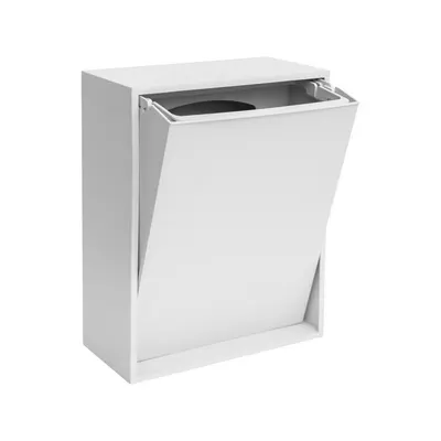 Coș de gunoi alb lucios pentru reciclare/de montat pe perete din plastic reciclat Recycling Box – ReCollector