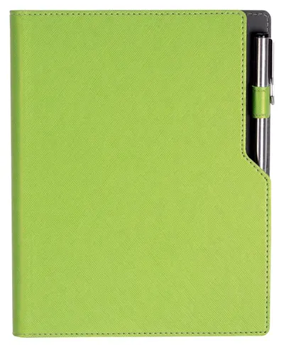 Agenda din piele cu spirala Alicante A5 - Verde deschis