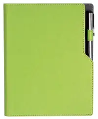 Agenda din piele cu spirala Alicante A5 - Verde deschis