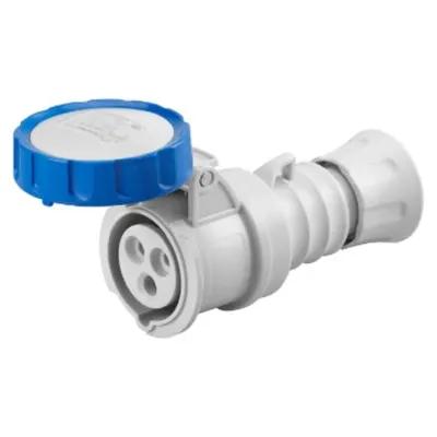 Priza industriala mobila HP - IP66/IP67/IP68/IP69 - 2P+E 16A 200-250V 50/60HZ - BLUE - 6H - Strangere cu surub