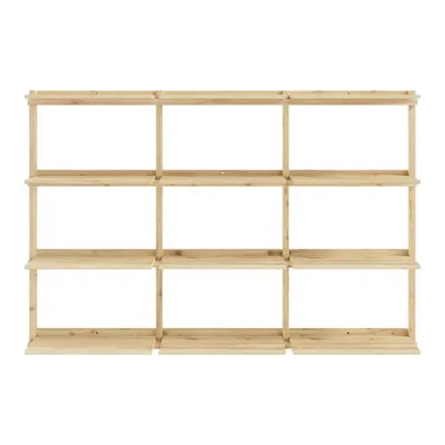 Bibliotecă de perete în culoare naturală din lemn de pin 192x127 cm Groove – Karup Design