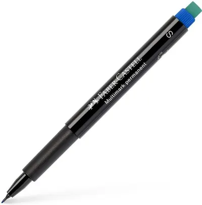 Liner permanent Faber-Castell Multimark - S, 0.4 mm, albastru