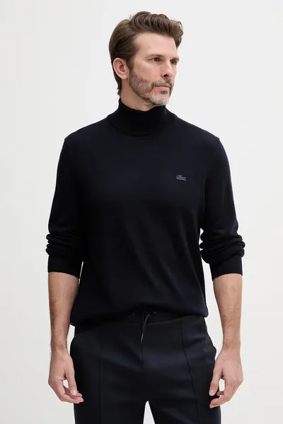 Lacoste cu guler înalt pentru bărbați din lână
