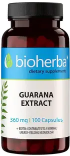 Guarana Extract, 360 mg, 100 capsule, Bioherba