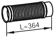 Racord evacuare (lungime:365mm) EURO 5 potrivit MAN TGS I, TGX I D2066LF06-D2676LF25 06.06