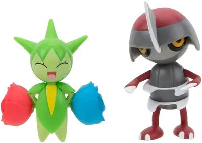 Set 2 figurine - Pokemon: Roselia & Pawniard