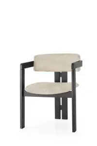 Scaun CO, gri deschis + negru, 58x49x76 cm