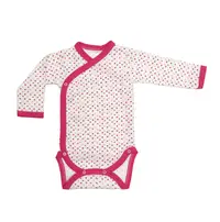 Body 6 capse maneca lunga RB10 alb/bulinute colorate, Rombaby | 6/9 luni