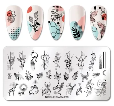 Matrita metalica stampila unghii Nicole Diary 239