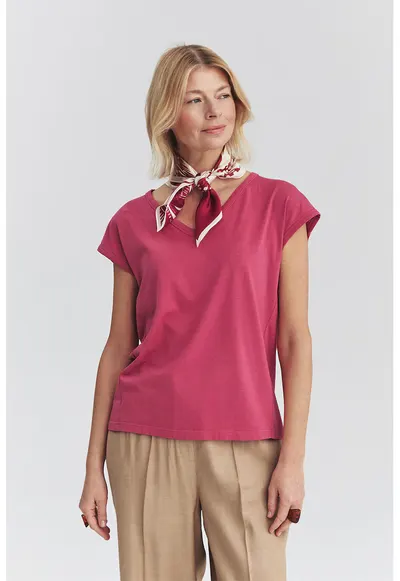 Bluza lejera din amestec de modal Frama - Roz pastel