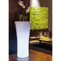 Ghiveci lampa de gradina RECIFE , 1 bec, dulie E27, Diametru 51cm,H105cm Alb