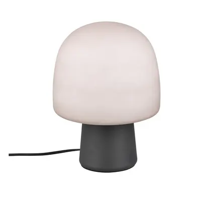 Veioză neagră-albă cu abajur din sticlă (înălțime 27 cm) Steen – Trio