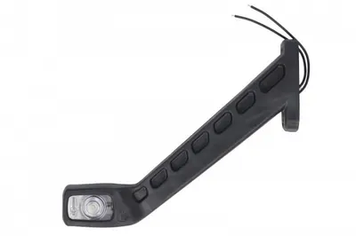 Lumina delimitare stanga, forma: dreptunghiular, portocaliu rosu alb, LED pe bratul lung, 12 24V