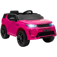 AIYAPLAY Mașină Electrică Copii cu Licență Land Rover Discovery, cu Faruri, Claxon și Centură, din Plastic și Metal, 106x65,5x51 cm, Roz | Aosom Romania