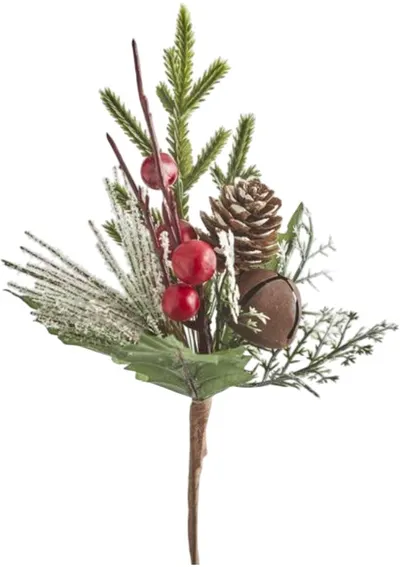 Decorare Eurolamp - Creangă cu elemente decorative, 25 cm