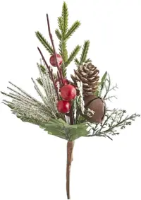 Decorare Eurolamp - Creangă cu elemente decorative, 25 cm