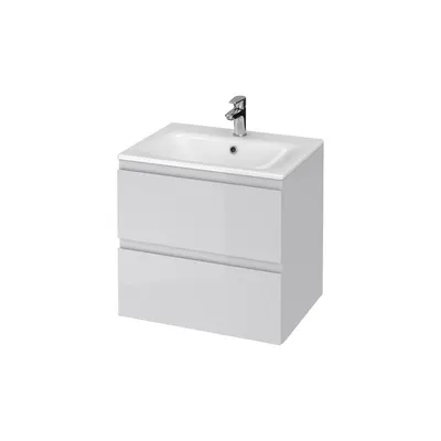 Masca chiuveta baie Cersanit set B274 Moduo 60 cm gri (baza+lavoar) DSM-S801-313