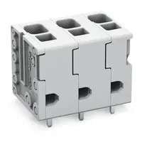 PCB terminal block; 4 mm²; Pin spacing 7.5 mm; 4-pole; Push-in CAGE CLAMP®; 4,00 mm²; gray